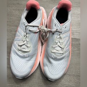 New Balance Women's Athletic Shoes in Gray and Coral